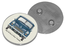 Morris Minor Traveller 1965-70 Round Fridge Magnet